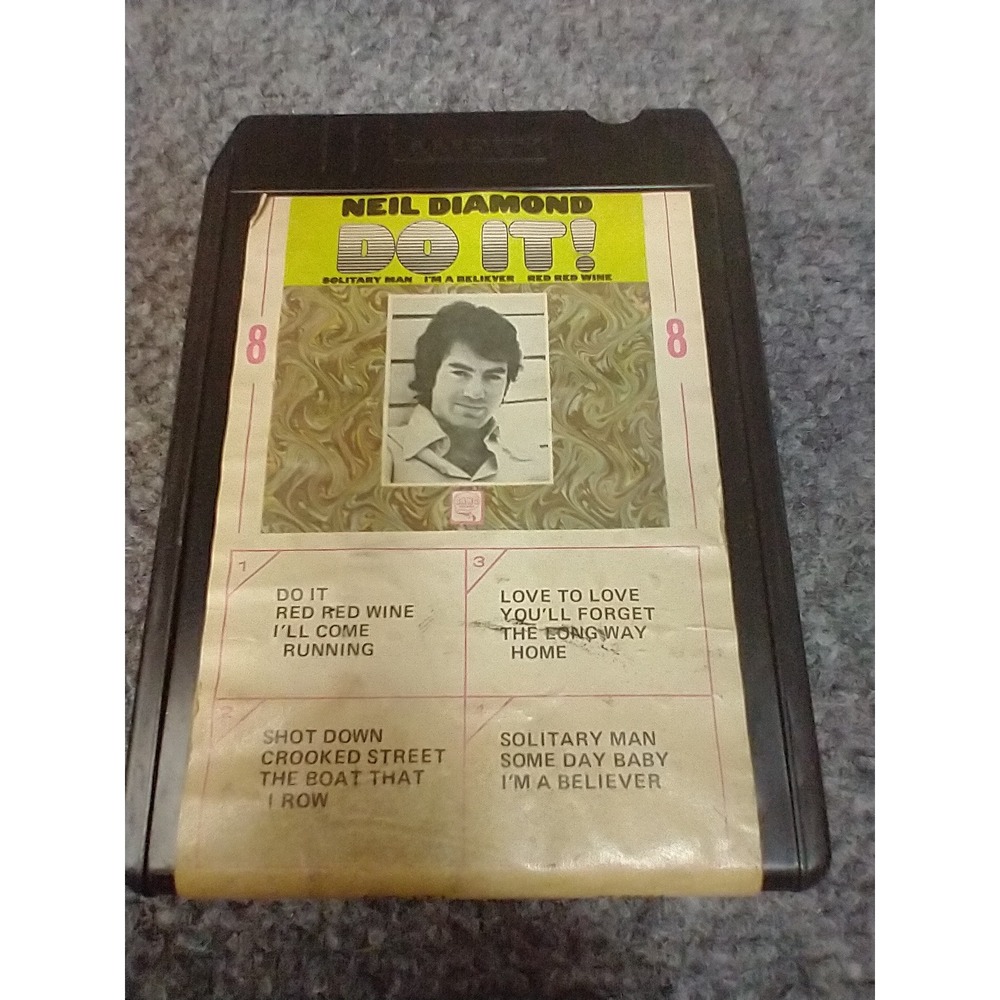 Neil Diamond Do It! 8-Track Tape Vintage Bang Ampex M 8224 Black Cartridge